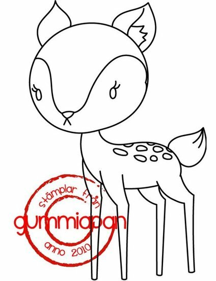 Stamp hertje 46x73mm p/st rubber unmounted