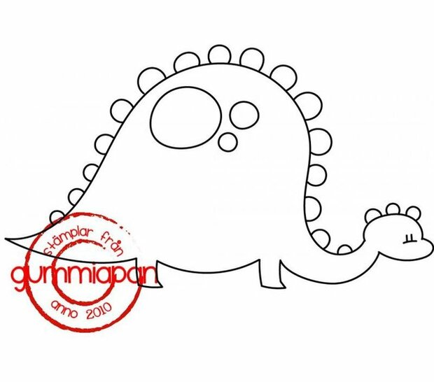 Stamp dino helemaal 86x49mm p/st rubber unmounted