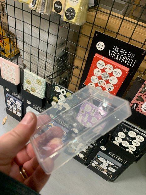 Opberg box ATC kaart bakjes 95x70x15mm p/st transparant