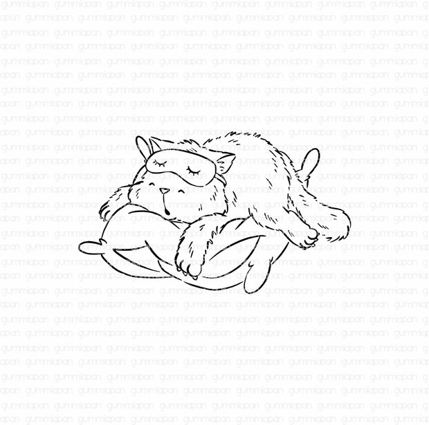 Stamp slapend cuddle time 70x41mm p/st