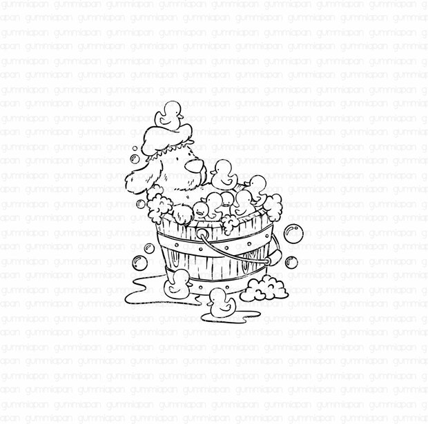 Stamp Crowded Bath 63x78mm p/st