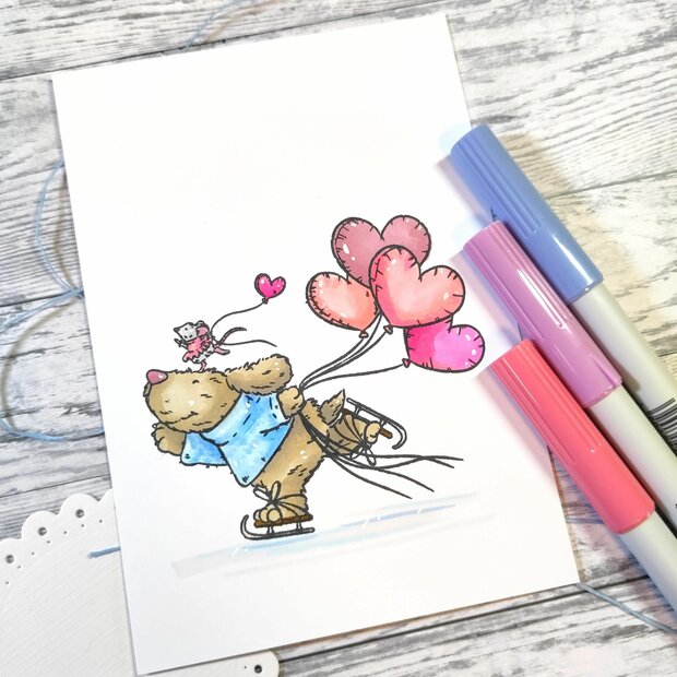 Stamp Love on Ice 87x78mm p/st