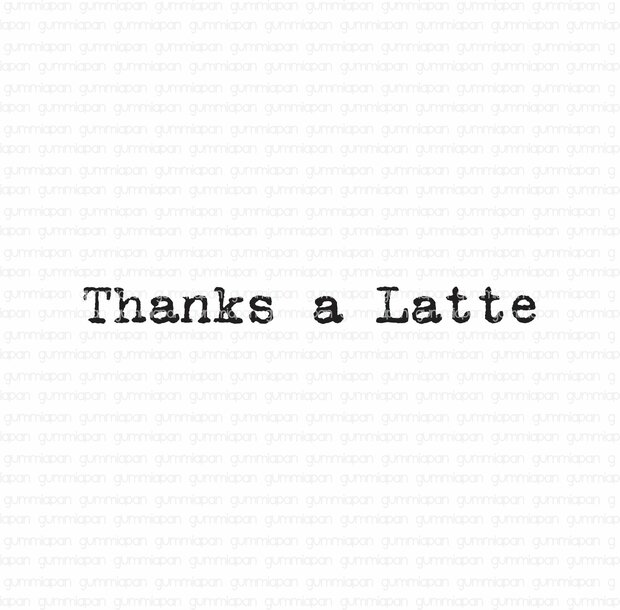 Stamp Thanks a latte 29 x 2.5mm p/st