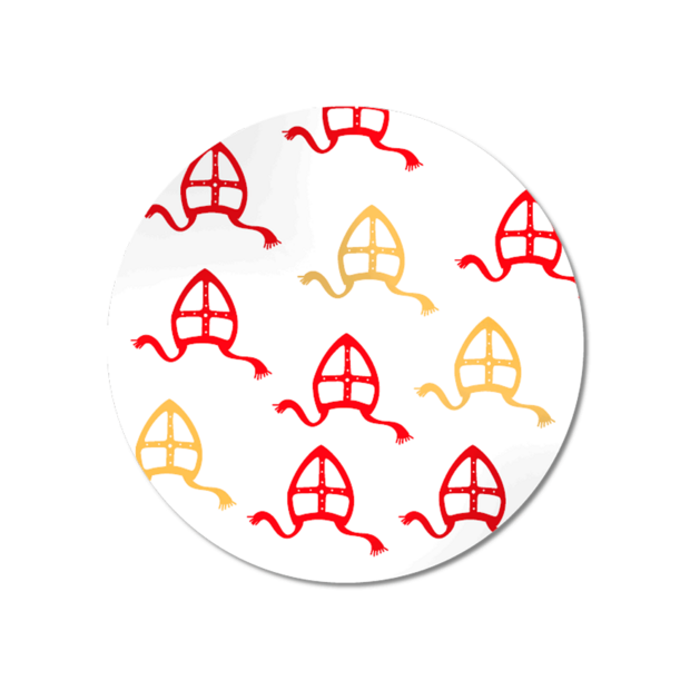 Sticker wit Mijtertjes 45mm p/20st 