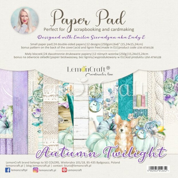 Paper pad 15x15cm Autumn Twilight p/24vel