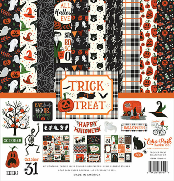 Paper pad 30.5x30.5cm Trick or Treat p/24vel