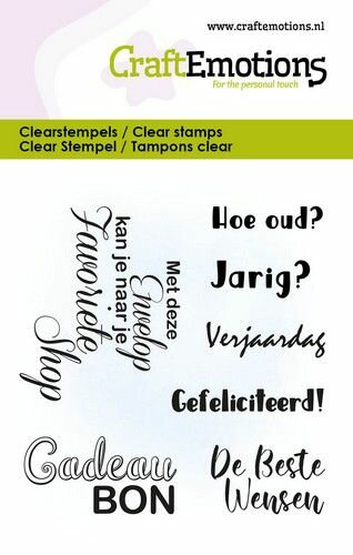 Clear stamp Cadeaubon 6x7cm p/st