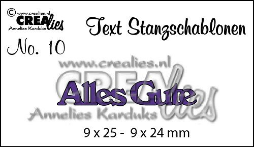 Text Stanzschablone no. 10 Alles Gute
