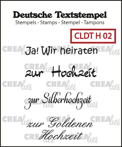  Clear stamp Deutsche Textstempel, Hochzeit 02 Tekst &amp; Zo 