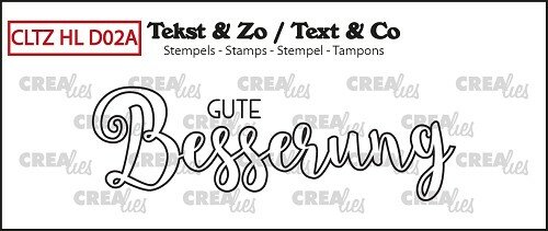 Clear stamp Gute Besserung (outline) Text &amp; Co