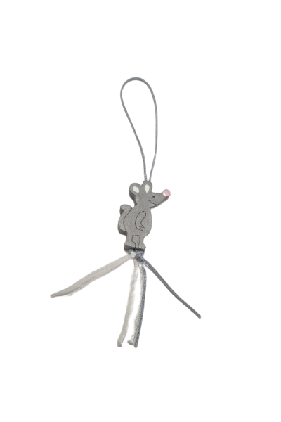 Gelukspop Muis 2.5cm p/10st grijs