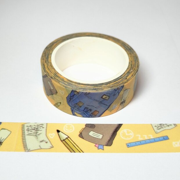 Washi tape Back to school 15mm p/st