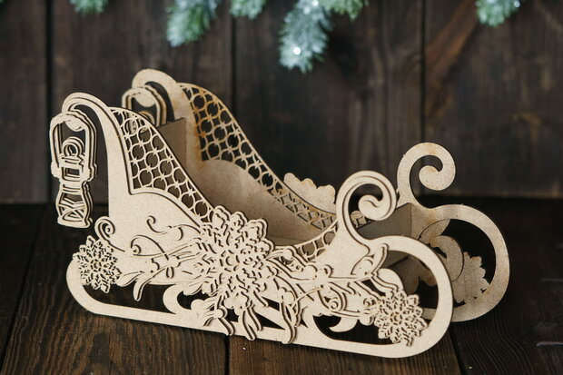 Chipboard Slee 3D met details 15x20x28cm p/st