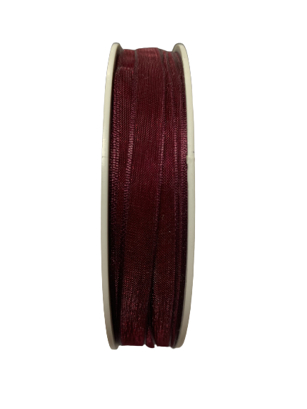 Lint organza 7mm p/m bordeaux