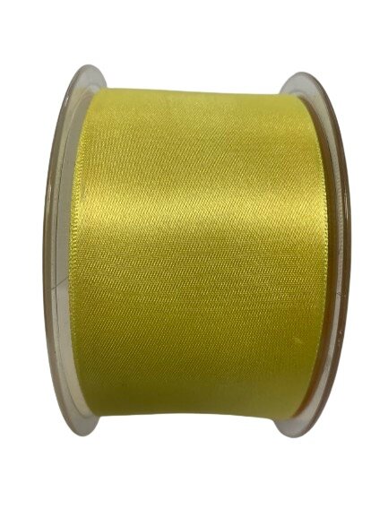 Lint geel satijn 50mm p/5mtr