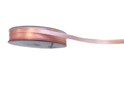 Lint perzik/zalmkleur satijn 6mm p/50mtr