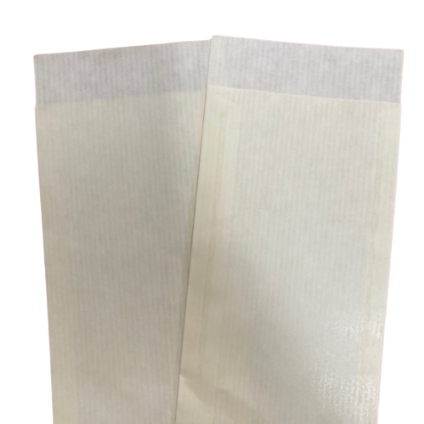 Zakken creme effen 7x13cm p/50st papier vlakjes