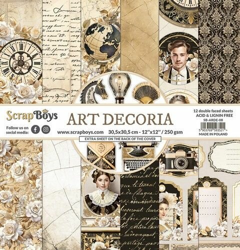 Paper pad 30.5x30.5cm Art Decoria p/12vel