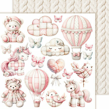 Paper pad 20x20cm Cotton Candy Girl p/18vel basic &amp; elements