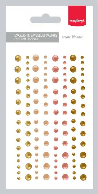 Parels zelfklevend 06 metallic goud p/120st