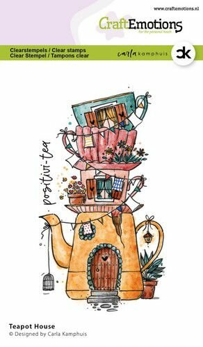 Clear stamps A6 Teapot House p/st