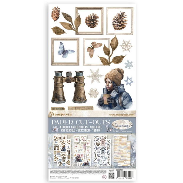 Dewdrops 15x30cm Paper Cut-outs p/4st