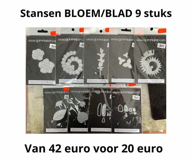 Stans set BLAD BLOEM p/9st