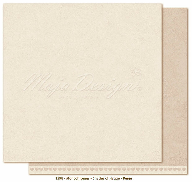 Scrappapier Hygge- Beige 30.5x30.5cm p/vel monochromes