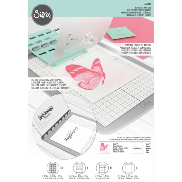 Sizzix Stencil &amp; Stamp Tool p/st 