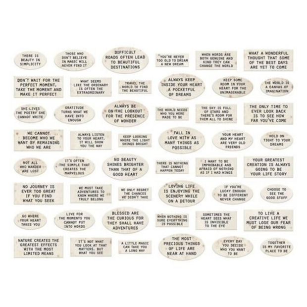 Tim Holtz Quote Chips Labels p/48st