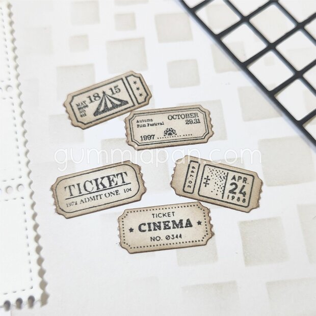 Stans ticket mini voor ticket border p/st rubber unmounted 