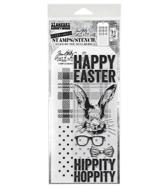 Rubber stamp Hipster Bunny Tim Holtz Stamps/Stencil  p/5st