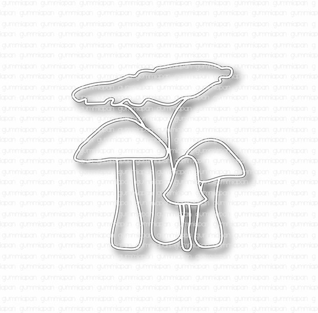 Stans paddestoelen outline doodle 56x61mm p/st