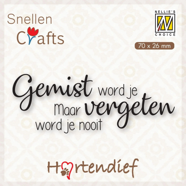 Clear stamp hartendief Gemist word je p/st
