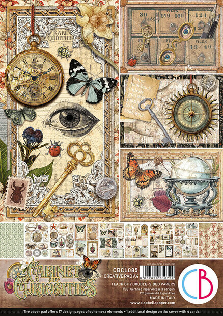 Paper pad Cabinet of Curiosities A4 p/9vel