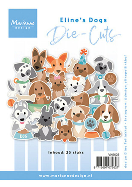 Die cuts papier honden p/25st