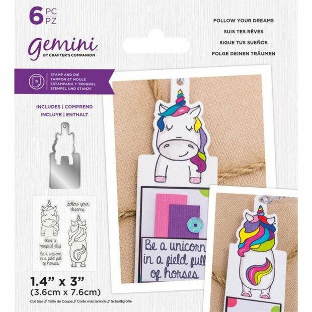 Gemini Follow Your Dreams Stamp &amp; Die p/st