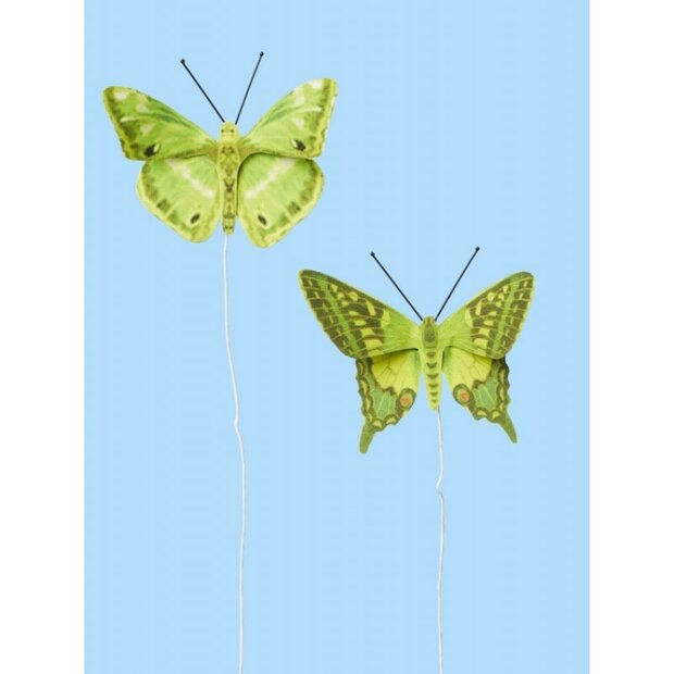 Vlinder groen 35x65mm p/2st