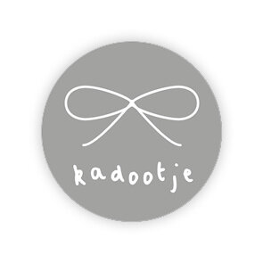 Sticker kadootje 35mm p/20st grijs