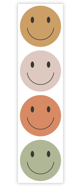 Sticker smiley 35mm p/20st assorti kleuren