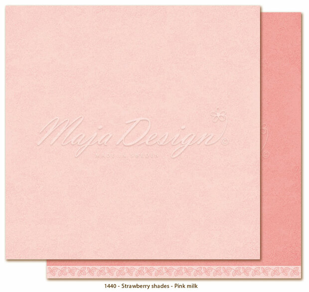 Scrappapier Strawberry - Pink Milk 30.5x30.5cm p/vel monochromes