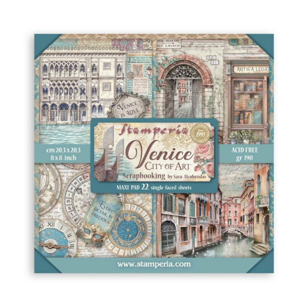 Paper pad 20x20cm Venice City of Art maxi (single face) p/22vel