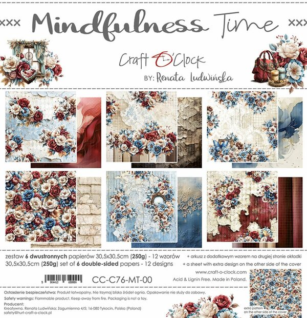 Paper pad 30.5x30.5cm Mindfulness Time p/6vel