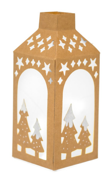 Winter Trees Christmas Die-cut Paper Lanterns p/10st