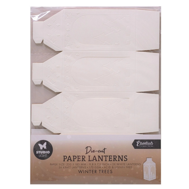 Winter Trees Christmas Die-cut Paper Lanterns p/10st