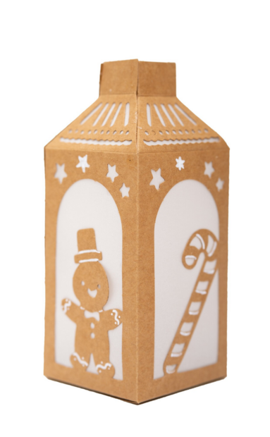 Gingerbread Man Christmas Die-cut Paper Lanterns p/10st