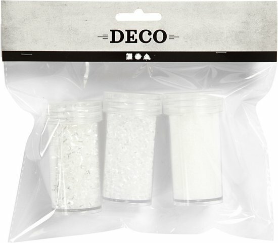 Decoratie Kunstsneeuw Set 3x45 gr