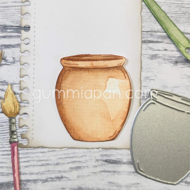 Stans aardewerk pot groot 40x45mm p/st