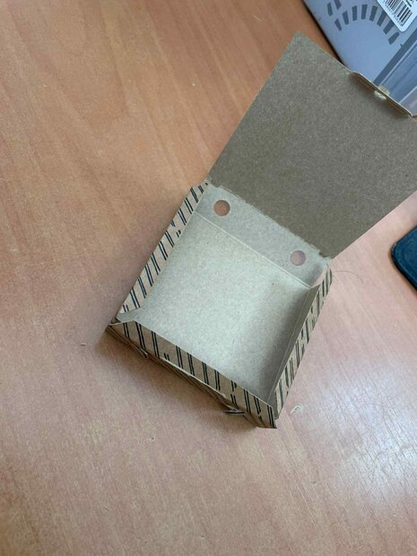 Doosjes pizza 85x85x20mm bruin/zwart p/5st