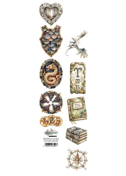 Papierstrook The legends of the dragons 30x5cm draken ei boek